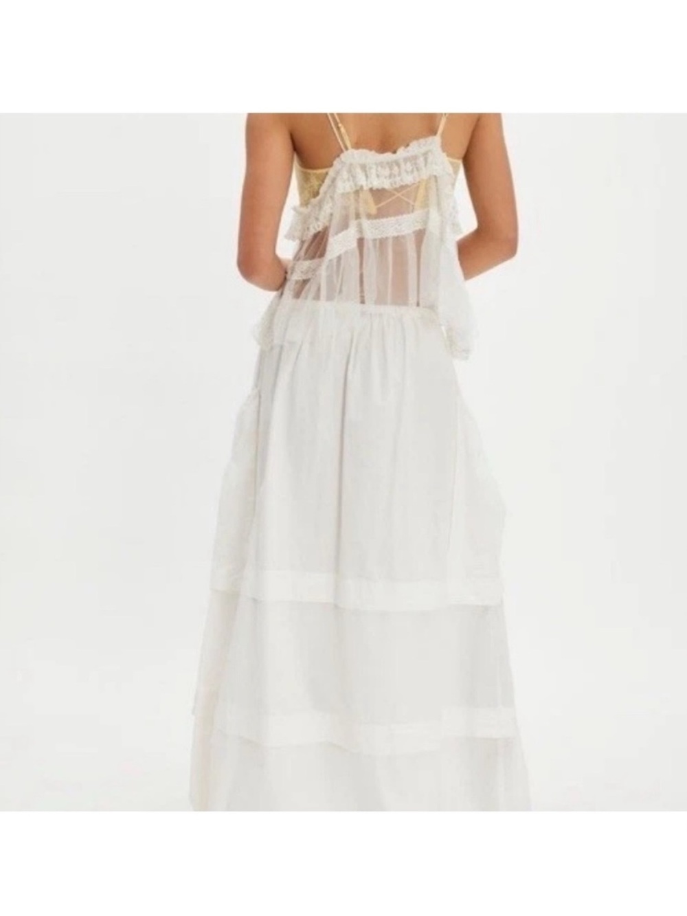 NWT Free people Eloise white cargo parachute maxi skirt -S - Picture 3 of 5